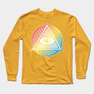 All-Seeing Illuminati Eye Symbol Long Sleeve T-Shirt